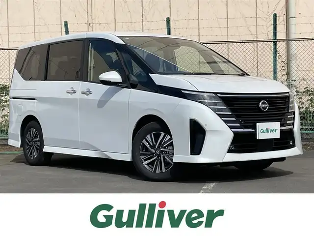 日産 セレナ e－パワー ハイウェイスター V 東京都 2025(令7)年 0.1千km プリズムホワイト 登録済未使用車/純正12.3型ナビ/純正11型天吊モニター/TV/インテリジェントルームミラー/プロパイロット/アラウンドビューモニター/ハンズフリーオートスライドドア/ETC2.0/前後ドライブレコーダー