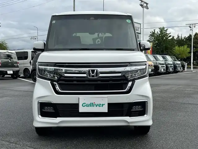 ホンダ Ｎ ＢＯＸ カスタム L ターボ 奈良県 2021(令3)年 1.3万km プラチナホワイトパール 純正ナビ（VXU-217NBi)/（フルセグ／ＢＴ／ＣＤ／ＤＶＤ）/レーダークルーズコントロール/バックカメラ/前後コーナーセンサー/衝突軽減システム/レーンキープアシスト/両側パワースライドドア/ハーフレザーシート/前席シートヒーター/後席サンシェード/前後ドライブレコーダー/ETC/純正15インチAW/保証書/取り扱い説明書/スペアキーX1
