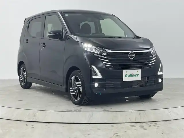 日産 デイズ ハイウェイスターX 熊本県 2024(令6)年 0.6万km ブラック 純正ナビ/・フルセグTV/BT/HDMI/FM/AM/・アラウンドビューモニター/エマージェンシーブレーキ/車線逸脱警報/コーナーセンサー/ステアリングリモコン/アイドリングストップ/LEDヘッドライト/オートライト/ヘッドライトレベライザー/スペアキー