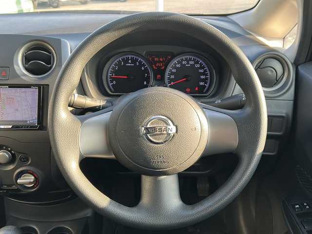 日産 ノート X 兵庫県 2014(平26)年 9.6万km シャイニングブルー ワンオーナー/ETC/スマートキー×2/プッシュスタート/ドラレコ前/社外メモリナビ/（フルセグTV/AM/FM/DVD/HDMMI/Bluetooth）/アイドリングストップ/純正ドアバイザー/純正フロアマット