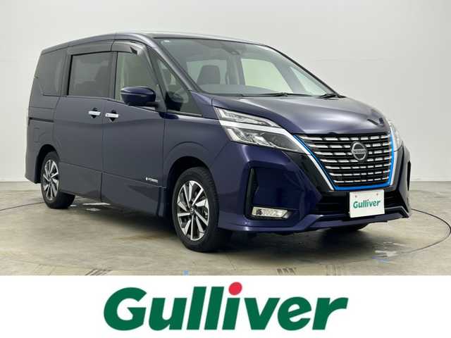 日産 セレナ e－パワー ハイウェイスター V 岡山県 2021(令3)年 2.4万km アズライトブルー 純正10インチナビ/（CD/DVD/TV/BT)/アラウンドビューカメラ/社外後席モニター/両側パワースライドドア/プロパイロット/LEDヘッドライト/オートライト/ETC/USB/デジタルインナーミラー/純正フロアマット/純正ドアバイザー/純正16インチアルミ/スペアキー