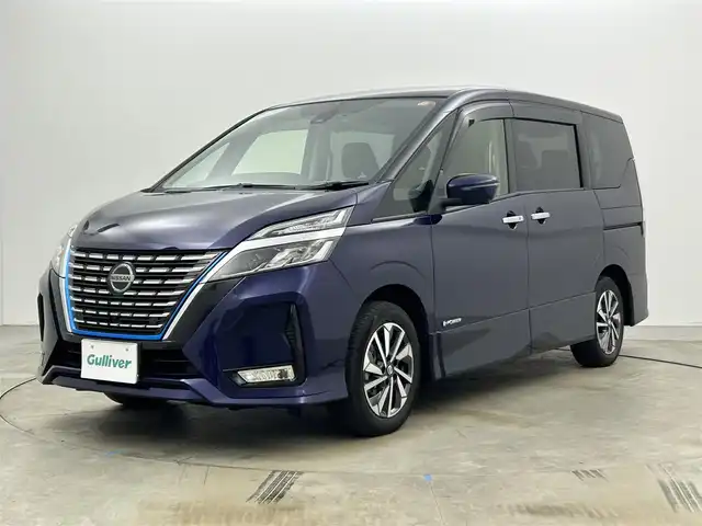 日産 セレナ e－パワー ハイウェイスター V 岡山県 2021(令3)年 2.4万km アズライトブルー 純正10インチナビ/（CD/DVD/TV/BT)/アラウンドビューカメラ/社外後席モニター/両側パワースライドドア/プロパイロット/LEDヘッドライト/オートライト/ETC/USB/デジタルインナーミラー/純正フロアマット/純正ドアバイザー/純正16インチアルミ/スペアキー