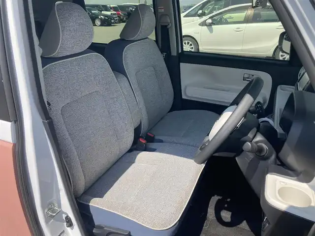 ダイハツ ムーヴ キャンバス ストライプス G 大阪府 2022(令4)年 1.8万km シャイニングホワイトパール/アプリコットピンクメタリック スマートアシスト/　・衝突回避支援ブレーキ機能/　・車線逸脱抑制制御機能/　・射精逸脱警報機能/　・衝突警報機能/　・コーナーセンサー/純正メモリナビ/　　CD/DVD/SD/USB/BT/フルセグTV/バックカメラ/両側パワースライドドア/LEDオートライト/フォグランプ/シートヒーター/アイドリングストップ/スマートキー/ETC