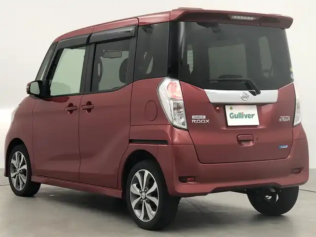 日産 デイズ ルークス HWS X Vセレクション 愛知県 2016(平28)年 6.9万km スパークリングレッドM 純正ナビ/（CD/DVD/BT/フルセグ）/両側パワースライドドア/バックカメラ/全方位カメラ/ETC/純正前方ドラレコ/純正小型後席モニター/リア送風/衝突軽減/横滑り防止/アイドリングストップ/スペアキー/フォグランプ/ドアバイザー/純正フロアマット