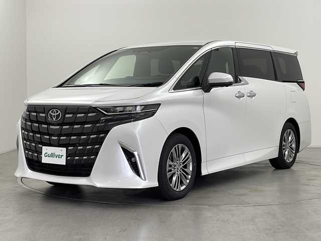 トヨタ アルファード Z 群馬県 2025(令7)年 0.1万km未満 プラチナホワイトパールマイカ 登録済未使用車　左右独立ムーンルーフ　純正１３．２型有機ＥＬ後席モニター　ヘッドアップディスプレイ　純正１４型ナビ　デジタルインナーミラー　置くだけ充電器　スペアタイヤ　全周囲カメラ　ＢＳＭ　禁煙