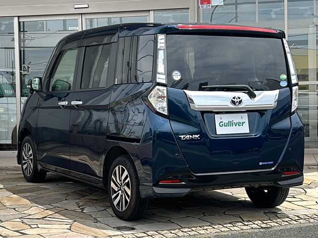 トヨタ タンク カスタムG S 静岡県 2018(平30)年 5.6万km レーザーブルークリスタルシャイン 9インチ純正ナビ/・AM/・FM/・CD/DVD/・フルセグTV/・SD/・Bluetooth/主要装備/・バックカメラ/・スマートアシスト/・ＥＴＣ/・両側パワースライドドア/・ＬＥＤヘッドライト/・ドラレコ/・クルーズコントロール/・横滑り防止装置/・アイドリングストップ/・１４インチ純正ＡＷ/・純正フロアマット
