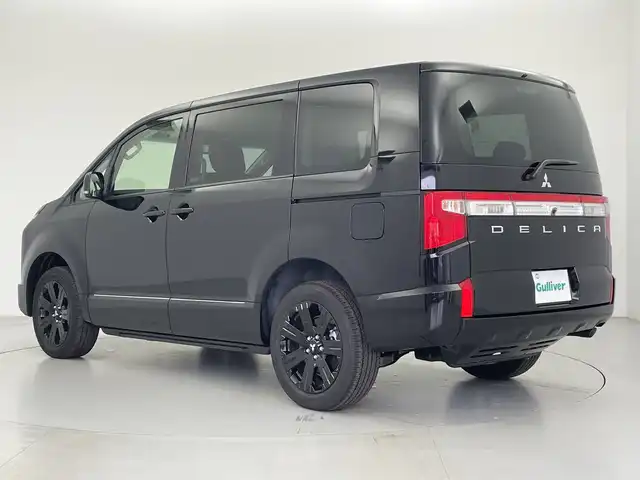 三菱 デリカＤ：５ ブラックエディション 愛知県 2025(令7)年 0.1千km アメジストブラック 4WD/ターボ/ブラックエディション/アルパイン12.8型後席用モニター/アルパイン製11インチナビ(EX11NX)/(フルセグTV・Bluetooth・CD・DVD・USB・HDMI)/・AppleCarPlay/・AndoroidAuto/全方位カメラ/・衝突軽減システム/・レーンキープアシスト/・オートクルーズコントロール/・ブラインドスポットワーニング/・オートサイドステップ(助手席側)/電動リアゲート/運転席パワーシート/両側パワースライドドア/シートヒーター（D・N席）/スペアキー/パドルシフト/ステアリングヒーター/LEDヘッドライト/オートライト/オートハイビーム/フロントフォグランプ/電動パーキングブレーキ/オートホールド/純正アルミホイール/取扱説明書