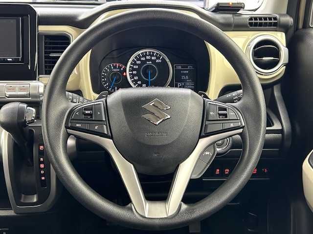 スズキ クロスビー HYBRID MV 宮城県 2024(令6)年 2.6万km キャラバンアイボリーパールメタリック/ホワイト 2トーンルーフ 4WD/SDナビ(TV/BT/CD)/バックカメラ/ETC/スズキセーフティサポート/レーダークルーズコントロール/ヒルディセントコントロール/グリップコントロール/パドルシフト/シートヒーター/プッシュスタート/スマートキー/オートライト/オートマチックハイビーム/純正16インチアルミホイール/フロアマット/禁煙車
