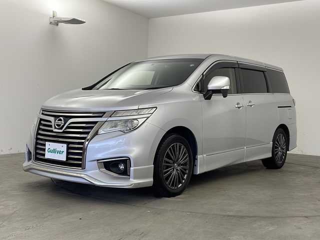 日産 エルグランド 250HWS アーバンクロム 兵庫県 2016(平28)年 7.5万km ブリリアントシルバー ・純正ナビ/Bluetooth/TV/CD/DVD/SD/USB/・バックカメラ/・クルーズコントロール/・両側パワースライドドア/・ステアリングリモコン/・ハーフレザーシート/・シートリフター/・オットマン/・後席サンシェード/・純正フリップダウンモニター/・MTモード付AT/・LEDオートライト/・フォグランプ/・純正18インチアルミホイール/・電動格納ミラー/・Wエアバッグ/・カーテンエアバッグ/・前後ドライブレコーダー/・ビルトインETC/・スペアキー/・スマートキー