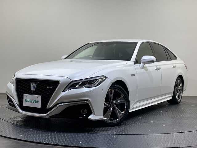 トヨタ クラウン ハイブリッド RS アドバンス 愛媛県 2018(平30)年 6.4万km ホワイトパールクリスタルシャイン 純正メモリナビ/フルセグテレビ/Bluetooth/USB/全周囲カメラ/レーダークルーズコントロール/衝突被害軽減ブレーキ/前後コーナーセンサー/レーンキープアシスト/LEDヘッドライト/オートマチックハイビーム/オートライト/ブラインドスポットモニター/パワーシート/シートヒーター/ドライブレコーダー/ETC/スペアキー/スマートキー