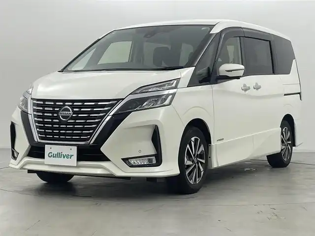 日産 セレナ ハイウェイスター V 群馬県 2021(令3)年 2.6万km ブリリアントホワイトパール セーフティパックA/・SRSカーテンエアバッグシステム&サイドエアバッグシステム/・インテリジェント ルームミラー/・インテリジェント アラウンドビューモニター/・インテリジェント DA（ふらつき警報）/・ヒーター付ドアミラー/＝＝＝＝＝＝/純正10インチナビ/AM/FM/CD/DVD/Blu-ray/SD/BT/フルセグ/ETC/純正ドライブレコーダー/両側パワースライドドア/プロパイロット/エマージェンシーブレーキ/インテリジェントFCW（前方衝突予測警報）/インテリジェントLI（車線逸脱防止支援システム）/LDW（車線逸脱警報）/インテリジェント BSI（後側方衝突防止支援システム）/BSW（後側方車両検知警報）/RCTA（後退時車両検知警報）/電動パーキングブレーキ/オートブレーキホールド/LEDヘッドライト/スマートキー/プッシュスタート