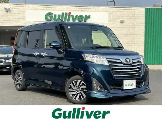 トヨタ ルーミー カスタムG 島根県 2019(平31)年 10.5万km レーザーブルークリスタルシャイン 4WD/純正ＳＤナビ　/フルセグＴＶ　/ＤＶＤ再生　/Ｂｌｕｅｔｏｏｔｈ接続　/バックカメラ　/前方ドライブレコーダー/ビルトインＥＴＣ　/両側パワースライドドア/前後コーナーセンサー/衝突軽減ブレーキ　/前席シートヒーター　/クルーズコントロール /横滑り防止装置/スマートキー/プッシュスタート/リアサンシェード/純正14インチアルミホイール/純正フロアマット