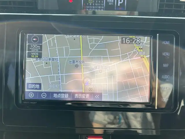 トヨタ ルーミー カスタムG 島根県 2019(平31)年 10.5万km レーザーブルークリスタルシャイン 4WD/純正ＳＤナビ　/フルセグＴＶ　/ＤＶＤ再生　/Ｂｌｕｅｔｏｏｔｈ接続　/バックカメラ　/前方ドライブレコーダー/ビルトインＥＴＣ　/両側パワースライドドア/前後コーナーセンサー/衝突軽減ブレーキ　/前席シートヒーター　/クルーズコントロール /横滑り防止装置/スマートキー/プッシュスタート/リアサンシェード/純正14インチアルミホイール/純正フロアマット