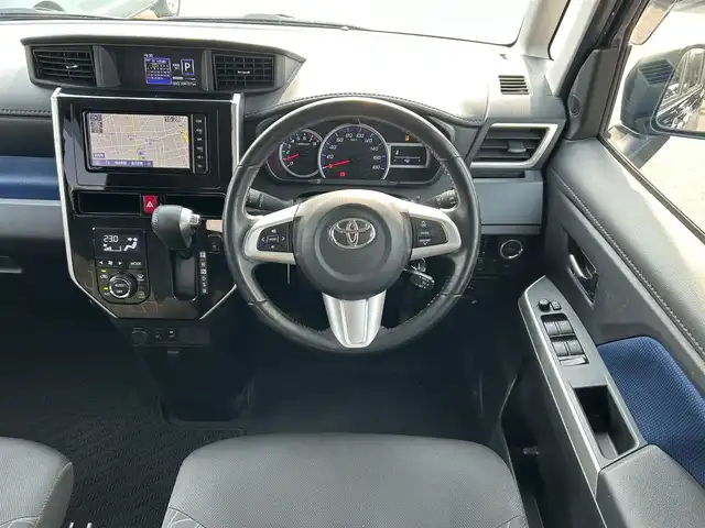 トヨタ ルーミー カスタムG 島根県 2019(平31)年 10.5万km レーザーブルークリスタルシャイン 4WD/純正ＳＤナビ　/フルセグＴＶ　/ＤＶＤ再生　/Ｂｌｕｅｔｏｏｔｈ接続　/バックカメラ　/前方ドライブレコーダー/ビルトインＥＴＣ　/両側パワースライドドア/前後コーナーセンサー/衝突軽減ブレーキ　/前席シートヒーター　/クルーズコントロール /横滑り防止装置/スマートキー/プッシュスタート/リアサンシェード/純正14インチアルミホイール/純正フロアマット