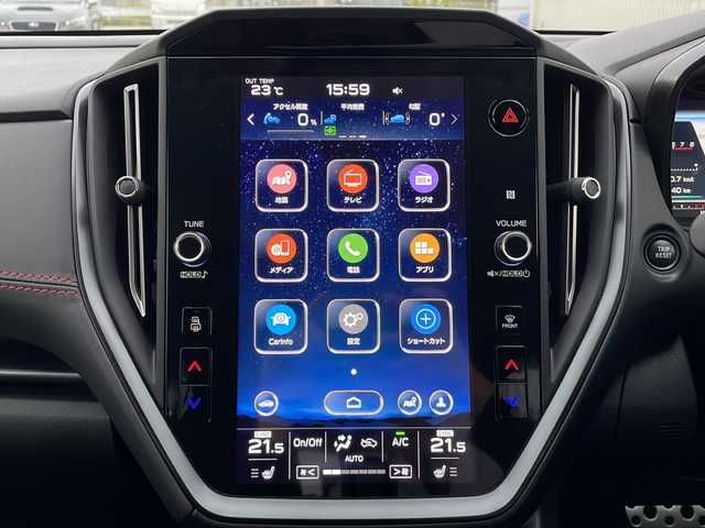 スバル レヴォーグ 1．8STIスポーツ EX 富山県 2021(令3)年 1.9万km クリスタルホワイトP ４WD/純正ナビ/フルセグTV/バックカメラ/ドライブレコーダー/ビルトインETC/アイサイト/アダプティブクルーズコントロール/電動パーキングブレーキ/メモリー付きパワーシート/シートヒーター全席/デジタルインナーミラー/電動リアゲート/革巻きステアリング/ステアリングスイッチ/パドルシフト/プッシュスタート＆スマートキー/ウインカー付き電動格納ミラー/LEDヘッドライト/フォグランプ/純正フロアマット/純正18インチAW