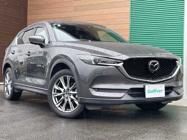 マツダ ＣＸ－５ XD エクスクルーシブモード 静岡県 2019(平31)年 2.7万km マシーングレープレミアムM ワンオーナー/純正SDナビ/バックカメラ/BOSEサウンド/フリップダウンモニター/Apple CarPlay/Android Auto/ステアリングリモコン/ヘッドアップディスプレイ/ハーフレザーシート/前席シートヒーター・エアシート/ステアリングヒーター/レーダークルーズコントロール/アイドリングストップ/パワーバックドア/コーナーセンサー/ステアリングヒーター/保証証/取扱説明書