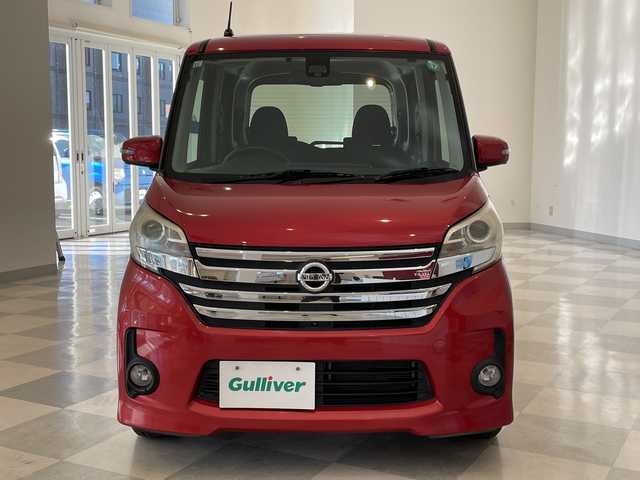 日産 デイズ ルークス ハイウェイスターX 福井県 2015(平27)年 7.7万km スパークリングレッドM 禁煙車/KENWOODメモリナビ【md- z702 】/(Bluetooth/DVD/CD/AM/FM)/フルセグTV/アラウンドビューモニター/ETC/両側電動スライドドア/衝突被害軽減システム/HIDヘッドライト/フォグライト/純正14インチアルミホイール/プッシュスタート/スマートキー/スペアキー/アイドリングストップ/横滑り防止装置/ドアバイザー