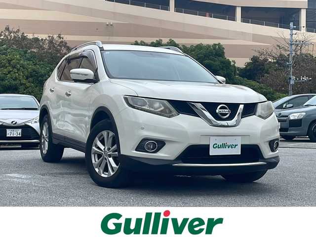 日産 エクストレイル 20X 道央・札幌 2015(平27)年 8万km ブリリアントホワイトパール 禁煙車　/４ＷＤ　/純正ナビ　/　(フルセグTV　Bluetooth)/バックカメラ　/ＬＥＤヘッドライト　/ルーフレール　/シートヒーター　/プッシュスタート　/スマートキー　/アイドリングストップ　/クルーズコントロール　/純正１７インチアルミホイール