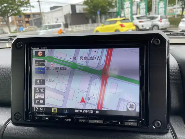 スズキ ジムニー XC 鳥取県 2019(令1)年 3.1万km ジャングルグリーン 4WD/ターボ/ワンオーナー/デュアルセンサーブレーキサポート/純正8型ナビ【CN-RZ843】/・フルセグ/・Bluetooth/・CD/DVD/バックカメラ/スマートキー/プッシュスタート/AAC/クルーズコントロール/ETC/ドライブレコーダー /前席シートヒーター/背面タイヤ＆ハードカバー/社外16AW＆ブロックタイヤ/社外バンパーガード/ABS/レーンキープアシスト/セキュリティアラーム/LEDヘッドライト/オートライト/フォグランプ/W&サイドエアバック