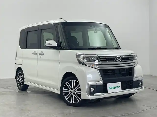 ダイハツ タント カスタム RS トップED SAⅡ 群馬県 2016(平28)年 5.9万km パールホワイトⅢ ナビ　バックカメラ　両側電動スライドドア　ＥＴＣ　ドラレコ　衝突被害軽減ブレーキ　レーンアシスト　ハーフレザーシート 革巻きステアリング　ＬＥＤヘッドライト フォグ オートライト　スマートキー 禁煙車