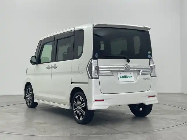 ダイハツ タント カスタム RS トップED SAⅡ 群馬県 2016(平28)年 5.9万km パールホワイトⅢ ナビ　バックカメラ　両側電動スライドドア　ＥＴＣ　ドラレコ　衝突被害軽減ブレーキ　レーンアシスト　ハーフレザーシート 革巻きステアリング　ＬＥＤヘッドライト フォグ オートライト　スマートキー 禁煙車