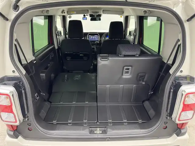 スズキ ハスラー Jスタイル Ⅱ 愛知県 2023(令5)年 0.7万km フェニックスレッドパール/ソフトベージュメタリック スズキセーフティーサポート/　・デュアルカメラブレーキサポート/　・後退時ブレーキサポート/　・誤発進抑制機能/　・後方誤発進抑制機能/　・車線逸脱抑制機能/　・車線越脱警報機能/　・ふらつき警報機能/　・標識認識機能/　・アダプティブクルーズコントロール/　・先行発進お知らせ機能/　・ハイビームアシスト/　・全方位モニター用カメラ/純正9インチメモリナビ/　（Bluetooth/フルセグTV/USB/CD/DVD）/シートヒーター/ETC/ドライブレコーダー/テレビキャンセラー/本革ステアリング/ステアリングリモコン/ナノイー搭載フルオートエアコン/純正LEDライト/純正15インチAW/ドアバイザー/後席専用テーブル/ルーフレール