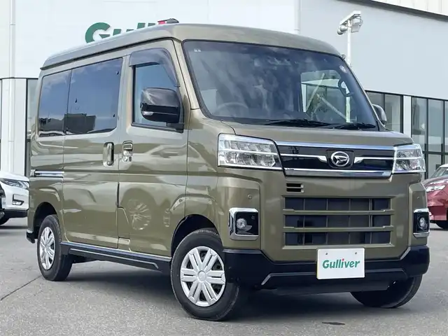 ダイハツ アトレー バン RS 青森県 2022(令4)年 1.9万km オフビートカーキM ・4WD/・純正SDナビ/・バックカメラ/・フルセグ/Bluetooth/・衝突軽減ブレーキ/・レーンキープアシスト/・レーダークルーズコントロール/・オートライト/・両側パワースライドドア/・コーナーセンサー/・ドライブレコーダー/・スマートキー/・プッシュスタート/・純正LEDヘッドライト/・純正LEDフォグライト/・スペアキーあり
