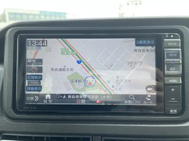 ダイハツ アトレー バン RS 青森県 2022(令4)年 1.9万km オフビートカーキM ・4WD/・純正SDナビ/・バックカメラ/・フルセグ/Bluetooth/・衝突軽減ブレーキ/・レーンキープアシスト/・レーダークルーズコントロール/・オートライト/・両側パワースライドドア/・コーナーセンサー/・ドライブレコーダー/・スマートキー/・プッシュスタート/・純正LEDヘッドライト/・純正LEDフォグライト/・スペアキーあり