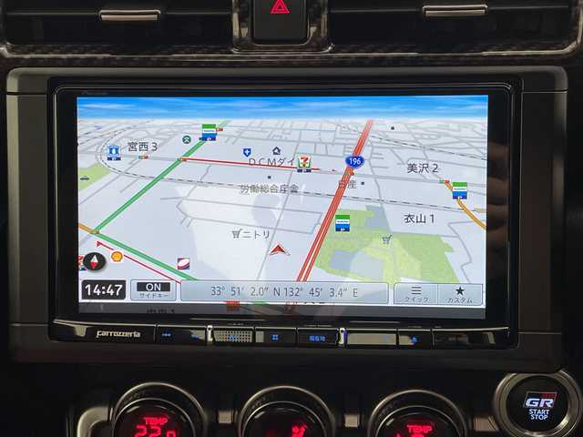 トヨタ ＧＲ８６ SZ 愛媛県 2022(令4)年 3.2万km クリスタルブラックシリカ 社外ナビ/フルセグ/Bluetooth/USB/バックカメラ/衝突被害軽減ブレーキ/レーダークルーズコントロール/レーンキープアシスト/オートライト/LEDヘッドライト/純正17インチアルミ/ETC/革調シートカバー/パドルシフト/スペアキー/保証書/取扱説明書