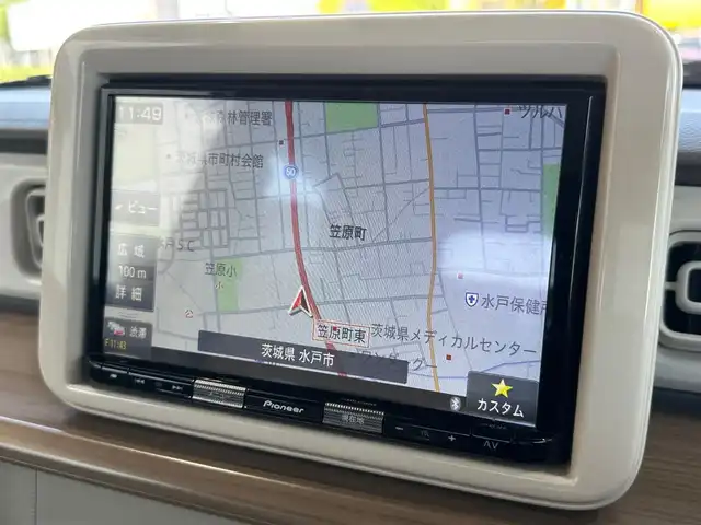 スズキ ラパン X 茨城県 2020(令2)年 5万km フォーンベージュメタリック/ホワイト2トーンルーフ ワンオーナー/純正SDナビ(AVIC-RLS901II)/ 【フルセグ/Bluetooth/CD/DVD/AM/FM】/バックガイドカメラ/全方位モニター/ETC/前席シートヒーター/純正HIDヘッドライト/オートライト/前後ドライブレコーダー/純正14インチアルミホイール/ステアリングスイッチ/コーナーセンサー/電動格納ミラー/取扱説明書/新車時保証書