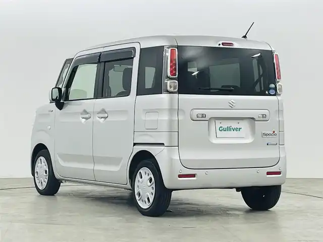 スズキ スペーシア HYBRID G 福島県 2019(令1)年 3.1万km シルキーシルバーメタリック 衝突軽減ブレーキ/・レーンキープアシスト/・オートマチックハイビーム/社外オーディオ/・CD/AM/FM/アイドリングストップ/コーナーセンサー/両側スライドドア/プッシュスタート/・スマートキー/オートライト/・ヘッドライトレベライザー/純正フロアマット