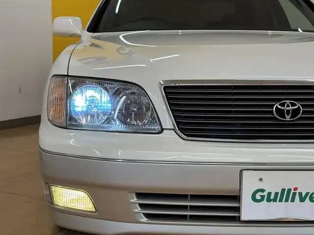トヨタ セルシオ Bタイプ 群馬県 1998(平10)年 7.3万km ホワイトパールマイカ 記録簿【H10/H13、H15、H16、H17、H19、H21、H23、H25、H27、H29、R1、R3、R5/サンルーフ/黒革シート/クルーズコントロール/DVD純正ナビ/　　アナログ/　　TV/FM/AM/CD/MD/TAPE/HIDオートライト/純正16インチAW/前席パワーシート/シートヒーター/横滑り防止機能/AAC/ETC