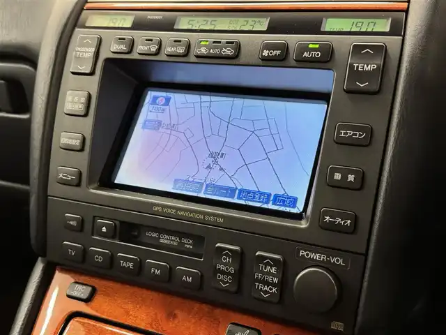 トヨタ セルシオ Bタイプ 群馬県 1998(平10)年 7.3万km ホワイトパールマイカ 記録簿【H10/H13、H15、H16、H17、H19、H21、H23、H25、H27、H29、R1、R3、R5/サンルーフ/黒革シート/クルーズコントロール/DVD純正ナビ/　　アナログ/　　TV/FM/AM/CD/MD/TAPE/HIDオートライト/純正16インチAW/前席パワーシート/シートヒーター/横滑り防止機能/AAC/ETC