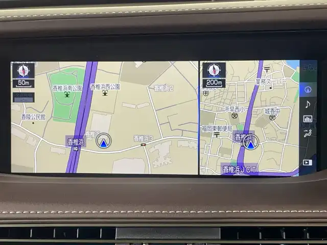レクサス ＬＳ 福岡県 2018(平30)年 3.6万km グラファイトブラックガラスフレーク ・マークレビソン　/・サンルーフ　/・メーカーナビ　/ＬＥＸＵＳ　ｓａｆｅｔｙ　ｓｙｓｔｅｍ＋　/ＢＳＭ　/ＰＫＳＡ　/操舵支援　/レーンチェンジアシスト　/プリクラッシュセーフティー　/標識認識　/先行車発進告知機能/・クルコン/・ヘッドアップディスプレイ/・前後コーナーセンサー/・バックカメラ/・全方位カメラ/・パワーバックドア/・前後ドラレコ/・レザーシート/・シートヒーター/・エアシート/・AFS/・オートライト/・オートハイビーム/・電格ミラー