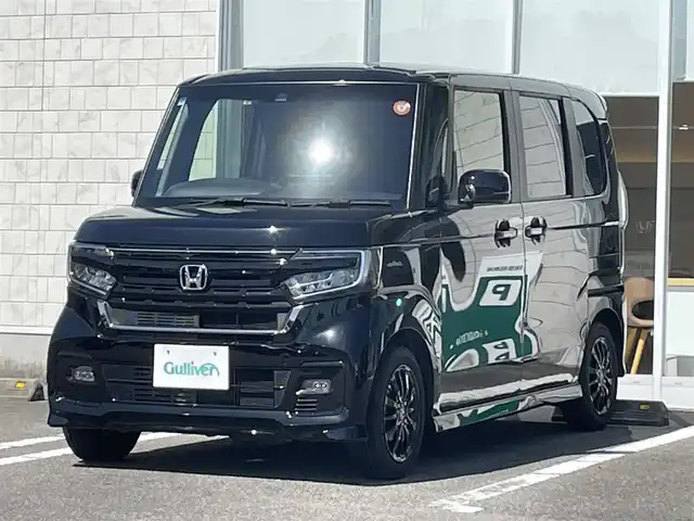 ホンダ Ｎ ＢＯＸ カスタム L スタイル+ブラック 宮崎県 2022(令4)年 0.9万km クリスタルブラックパール ワンオーナー/純正SDナビ/（ CD/DVD/AM/FM/BT/USB)/フルセグTV/バックカメラ/ステアリングスイッチ/レーダークルーズコントロール/両側パワースライドドア/クリアランスソナー/横滑り防止機能/車線逸脱警報機能/衝突防止機能/D席/N席シートヒーター/ビルトインETC