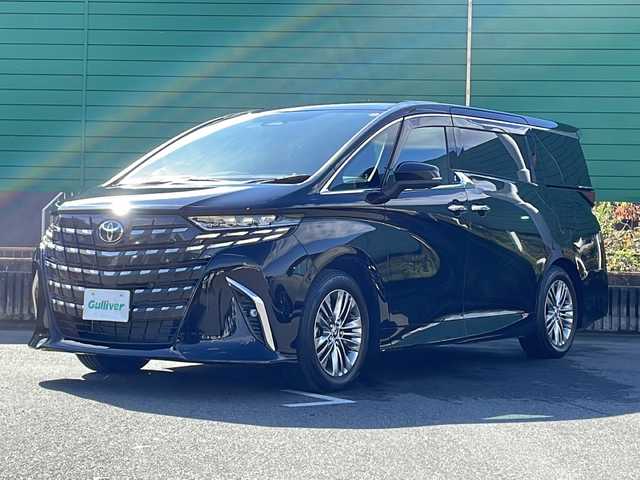 トヨタ アルファードハイブリット Z 茨城県 2025(令7)年 0.1万km ブラック 左右独立ムーンルーフ/純正１４インチナビ/パノラミックビューモニター/デジタルインナーミラー/ＥＴＣ/レザーシート/シートヒーター/エアシート/両側パワースライドドア/パワーバックドア/スマートキー/プッシュスタート/プリクラッシュセーフティ/リアクロストラフィックアラート/ロードサインアシスト/ブラインドスポットモニター/レーンキープアシスト/後方車両接近告知/プロアクティブドライビングアシスト/パーキングサポートブレーキ/リアカメラディテクション/ワンオーナー/安心降車アシスト/周辺車両接近時サポート/クリアランスソナー/１００Ｖ充電/クルーズコントロール
