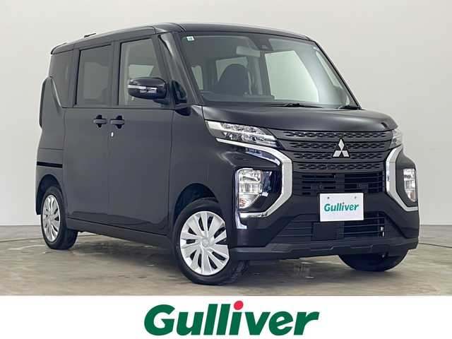 三菱 ｅＫクロススペース M 秋田県 2021(令3)年 1.1万km アメジストブラック 4WD/両側スライドドア/ステアリングスイッチ/前席シートヒーター/電動格納ミラー/社外フロアマット/純正ホイールキャップ/コーナーセンサー/LEDライト/オートライト/オートハイビーム/リモコンキー