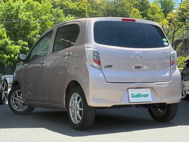 ダイハツ ミラ イース G SA 大阪府 2014(平26)年 2.4万km ライトローズマイカメタリック /ワンオーナー//禁煙車//ディーラーオプションSDナビ(NMZP-W64D)/・FM・AM・BT・フルセグ・SD・CD・DVD//スマートキー//プッシュスタート//アイドリングストップ//衝突被害軽減ブレーキ//革調シートカバー//保証書//取扱説明書