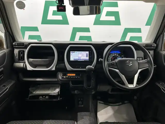 スズキ ハスラー HYBRID X 鹿児島県 2021(令3)年 0.2万km アクティブイエロー/ホワイト2トーンルーフ 禁煙車/社外ナビ　/・CD/DVD/・AM/FM/・BT/バックカメラ/スズキセーフティサポート/コーナーセンサー/前席シートヒーター/前後ドラレコ/電格ミラー/ステリモ/スマートキー/Pスタート/オートマチックハイビーム