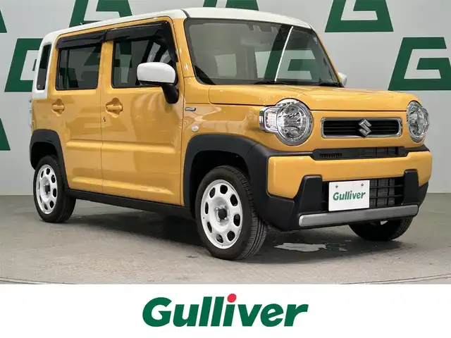 スズキ ハスラー HYBRID X 鹿児島県 2021(令3)年 0.2万km アクティブイエロー/ホワイト2トーンルーフ 禁煙車/社外ナビ　/・CD/DVD/・AM/FM/・BT/バックカメラ/スズキセーフティサポート/コーナーセンサー/前席シートヒーター/前後ドラレコ/電格ミラー/ステリモ/スマートキー/Pスタート/オートマチックハイビーム