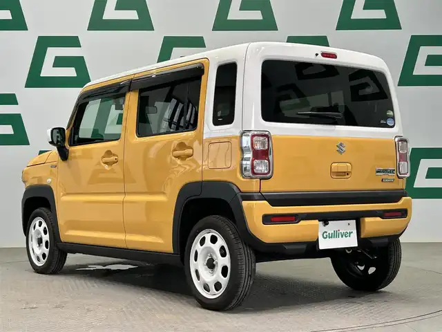 スズキ ハスラー HYBRID X 鹿児島県 2021(令3)年 0.2万km アクティブイエロー/ホワイト2トーンルーフ 禁煙車/社外ナビ　/・CD/DVD/・AM/FM/・BT/バックカメラ/スズキセーフティサポート/コーナーセンサー/前席シートヒーター/前後ドラレコ/電格ミラー/ステリモ/スマートキー/Pスタート/オートマチックハイビーム
