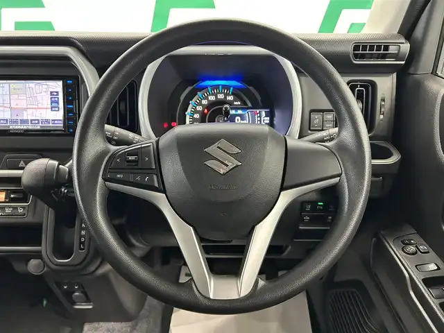 スズキ ハスラー HYBRID X 鹿児島県 2021(令3)年 0.2万km アクティブイエロー/ホワイト2トーンルーフ 禁煙車/社外ナビ　/・CD/DVD/・AM/FM/・BT/バックカメラ/スズキセーフティサポート/コーナーセンサー/前席シートヒーター/前後ドラレコ/電格ミラー/ステリモ/スマートキー/Pスタート/オートマチックハイビーム