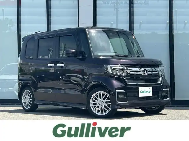 ホンダ Ｎ ＢＯＸ カスタム L ターボ 大阪府 2022(令4)年 3.3万km プレミアムベルベットパープル・パール 純正ナビ/　CD/DVD/Bluetooth/USB/　バックモニター/ターボ車/ホンダセンシング/コーナーセンサー/前席シートヒーター/両側パワースライドドア/レーダークルーズコントロール/レーンキープアシスト/アイドリングストップ/前後ドライブレコーダー/オートマチックハイビーム/純正15インチアルミホイール/純正フロアマット/プッシュスタート/スマートキー/ＥＴＣ/ＬＥＤ/禁煙車