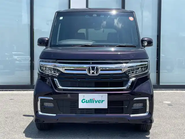 ホンダ Ｎ ＢＯＸ カスタム L ターボ 大阪府 2022(令4)年 3.3万km プレミアムベルベットパープル・パール 純正ナビ/　CD/DVD/Bluetooth/USB/　バックモニター/ターボ車/ホンダセンシング/コーナーセンサー/前席シートヒーター/両側パワースライドドア/レーダークルーズコントロール/レーンキープアシスト/アイドリングストップ/前後ドライブレコーダー/オートマチックハイビーム/純正15インチアルミホイール/純正フロアマット/プッシュスタート/スマートキー/ＥＴＣ/ＬＥＤ/禁煙車