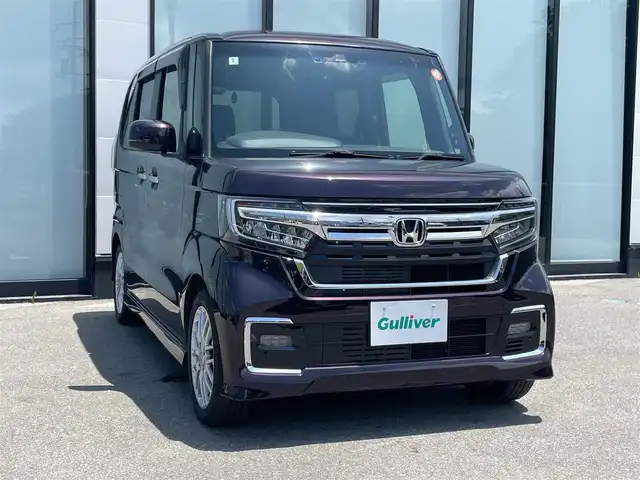 ホンダ Ｎ ＢＯＸ カスタム L ターボ 大阪府 2022(令4)年 3.3万km プレミアムベルベットパープル・パール 純正ナビ/　CD/DVD/Bluetooth/USB/　バックモニター/ターボ車/ホンダセンシング/コーナーセンサー/前席シートヒーター/両側パワースライドドア/レーダークルーズコントロール/レーンキープアシスト/アイドリングストップ/前後ドライブレコーダー/オートマチックハイビーム/純正15インチアルミホイール/純正フロアマット/プッシュスタート/スマートキー/ＥＴＣ/ＬＥＤ/禁煙車