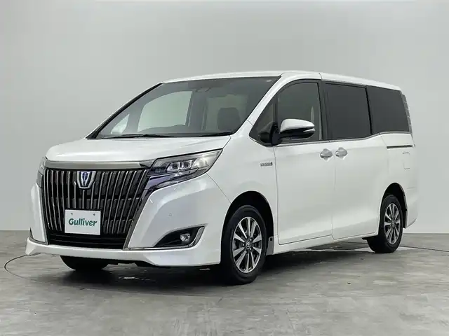 トヨタ エスクァイア ハイブリッド Gi プレミアムパッケージ 群馬県 2019(令1)年 3.7万km ホワイトパールクリスタルシャイン 純正９インチナビ　純正フリップダウンモニター　バックカメラ　プリクラッシュセーフティ　車線逸脱警報　クルーズコントロール　シートヒーター　オートマチックハイビーム　クリアランスソナー　ＥＴＣ　禁煙車