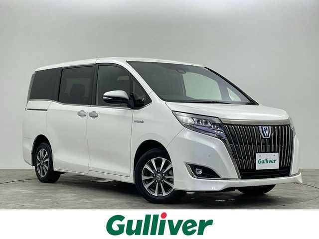 トヨタ エスクァイア ハイブリッド Gi プレミアムパッケージ 群馬県 2019(令1)年 3.7万km ホワイトパールクリスタルシャイン 純正９インチナビ　純正フリップダウンモニター　バックカメラ　プリクラッシュセーフティ　車線逸脱警報　クルーズコントロール　シートヒーター　オートマチックハイビーム　クリアランスソナー　ＥＴＣ　禁煙車