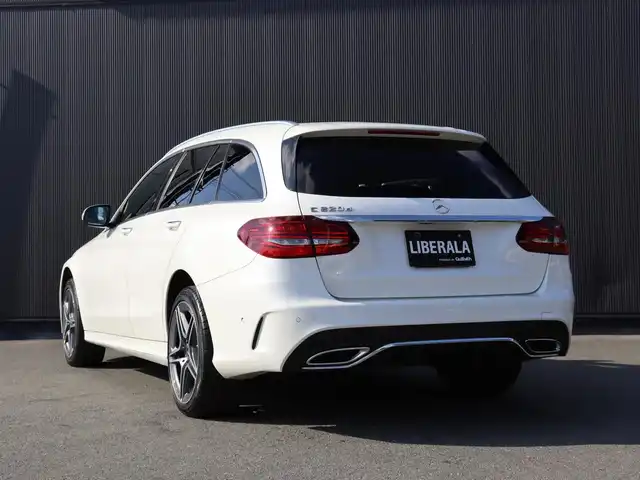 メルセデス・ベンツ Ｃ２２０ｄ ステーションワゴン アバンギャルドAMGライン 静岡県 2018(平30)年 4万km ダイヤモンドホワイト レーダーセーフティパッケージ /ナビ TV AppleCarPlay　/ACC LKA BSM /革シート シートヒーター /パワーバックドア /パーキングサポート /エアサス /LEDヘッドライト /アイドリングSTOP /アンビエントライト /前後センサー