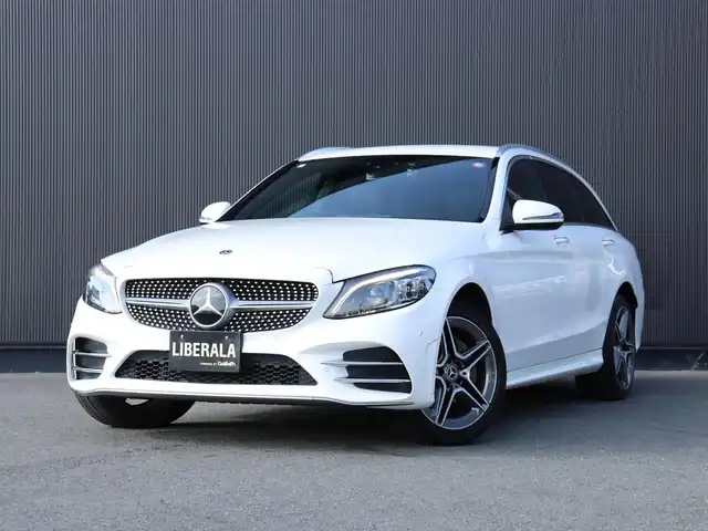 メルセデス・ベンツ Ｃ２２０ｄ ステーションワゴン アバンギャルドAMGライン 静岡県 2018(平30)年 4万km ダイヤモンドホワイト レーダーセーフティパッケージ /ナビ TV AppleCarPlay　/ACC LKA BSM /革シート シートヒーター /パワーバックドア /パーキングサポート /エアサス /LEDヘッドライト /アイドリングSTOP /アンビエントライト /前後センサー