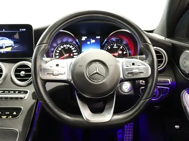 メルセデス・ベンツ Ｃ２２０ｄ ステーションワゴン アバンギャルドAMGライン 静岡県 2018(平30)年 4万km ダイヤモンドホワイト レーダーセーフティパッケージ /ナビ TV AppleCarPlay　/ACC LKA BSM /革シート シートヒーター /パワーバックドア /パーキングサポート /エアサス /LEDヘッドライト /アイドリングSTOP /アンビエントライト /前後センサー